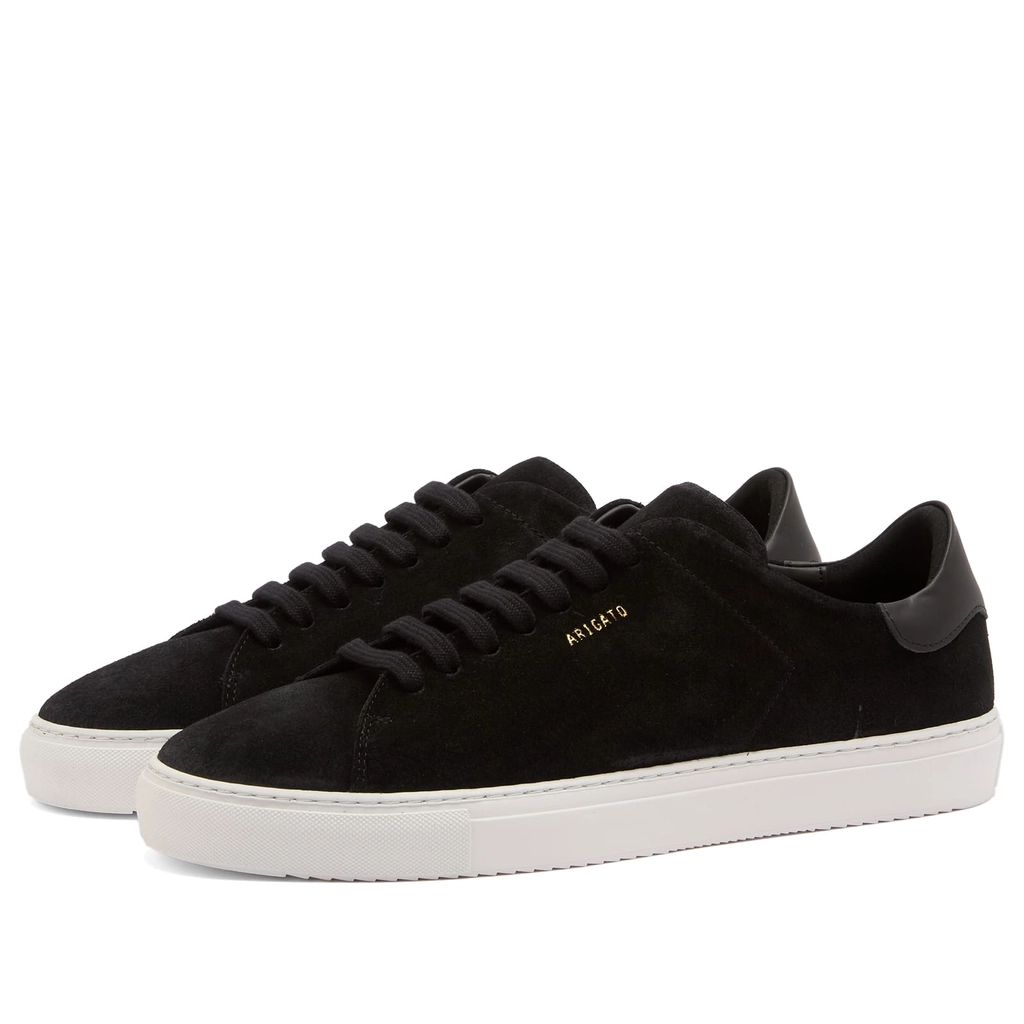 Axel Arigato Men's Clean 90 Suede Sneaker Black/White